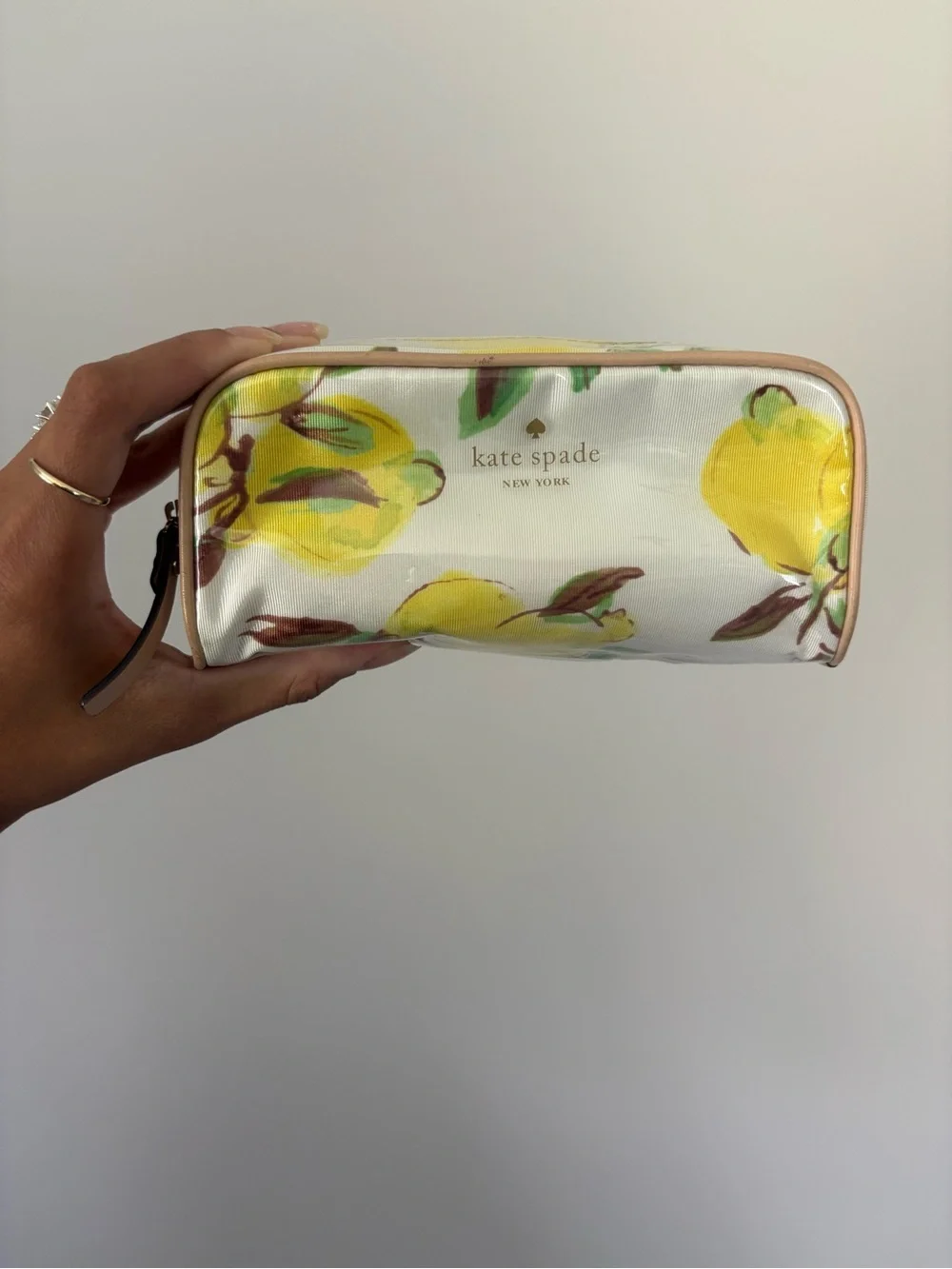 kate spade Lemon Print Cosmetic Pouch - Yellow - Picture 2 of 9